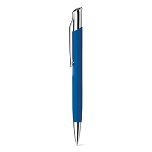 Penna a sfera in alluminio con finitura in gomma OLAF SOFT STR81192 - Blu