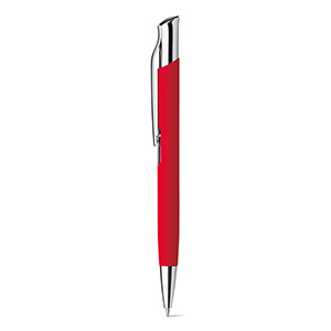 Penna a sfera in alluminio con finitura in gomma OLAF SOFT STR81192 - Rosso