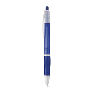 Penna a sfera con finitura antiscivolo SLIM STR91247 - Blu