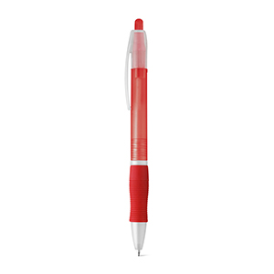 Penna a sfera con finitura antiscivolo SLIM STR91247 - Rosso