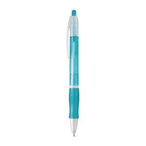 Penna a sfera con finitura antiscivolo SLIM STR91247 - Azzurro
