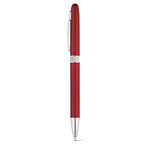 Penna a sfera con meccanismo a rotazione e clip in metallo LENA STR91600 - Rosso