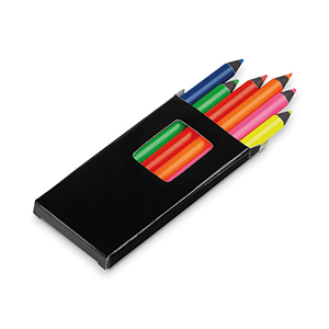 Scatola con 6 matite colorate MEMLING STR91767 - Nero