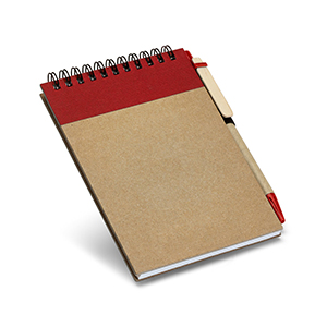 Block notes tascabile a spirale con pagine semplici RINGORD STR93427 - Rosso