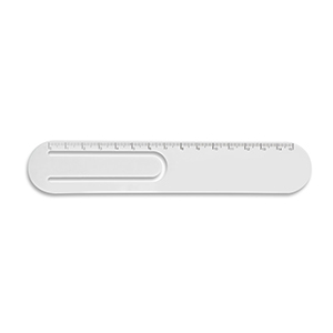 Righello da 15 cm con clip STEPHENIE STR93565 - Bianco