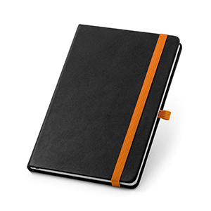 Quaderno A5 con elastico e porta penna ROTH STR93592 - Arancione