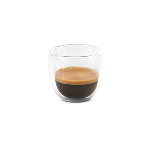 Set da caffè in vetro isotermico con 2 tazze EXPRESSO STR93873 - Trasparente
