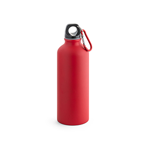 Bottiglia in alluminio con moschettone 550 ml COLLINA STR94246 - Rosso