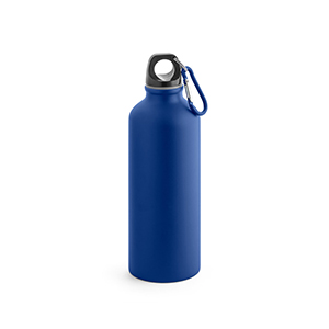 Bottiglia in alluminio con moschettone 550 ml COLLINA STR94246 - Blu scuro