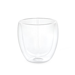 Bicchiere isotermico in vetro 220 ml AMERICANO STR94785 - Trasparente