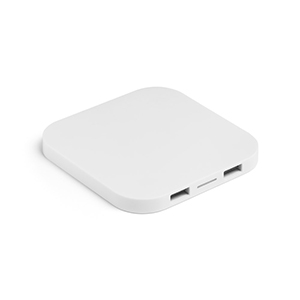 Caricatore wireless e hub USB 2,0 CAROLINE STR97903 - Bianco
