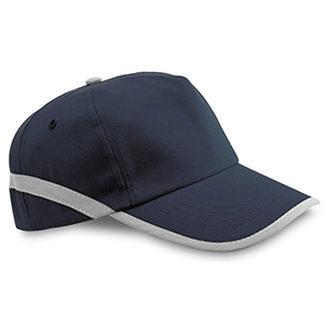 Cappellino in poliestere con banda riflettente JONES STR99418 - Blu