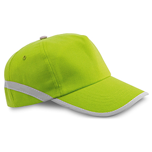 Cappellino in poliestere con banda riflettente JONES STR99418 - Verde chiaro