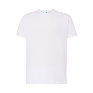 T shirt pubblicitaria uomo bianca in cotone organico 155gr JHK REGULAR ORGANIC TSR160ORG-B - Bianco