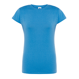 T-shirt promozionale da donna in cotone 145gr JHK REGULAR LADY TSRLCMF - Azzurro