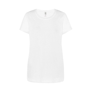 T shirt personalizzabile da donna bianca in cotone 150gr JHK PALMA TSULPLM-B - Bianco