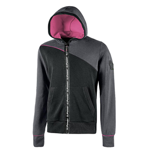 Felpa da lavoro donna JUPITER LADY linea ENJOY U-Power U-EY212L - GREY - FUCSIA