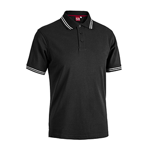 Polo da uomo in cotone Sottozero SMITH e0405 - Nero - Bianco