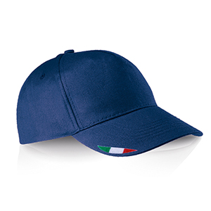 Cappellino personalizzato in cotone con bandiera ricamataLegby Ocean Breeze ITALIA-1 D19576