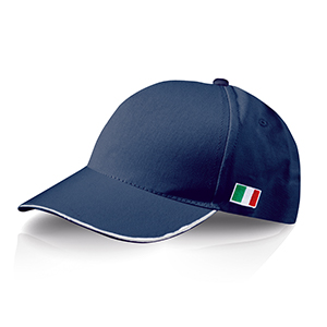 Cappellino personalizzato in cotone con bandiera ricamata Legby Ocean Breeze ITALIA-2 D19577