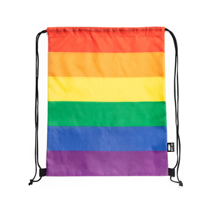 Zainetto a sacca personalizzata arcobaleno in rpet MARSHA MKT1921