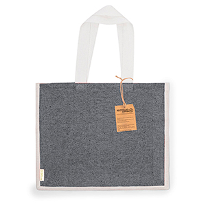 Shopper personalizzata in cotone riciclato 140 gr/m2 e Juta cm 45x36x11 TALARA MKT20774