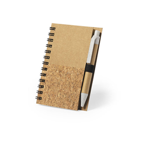 Quaderno a spirale con copertina in sughero e penna in formato A6 SULAX MKT6565