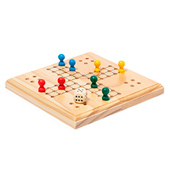 Gioco personalizzato del parcheesi in legno. Custodia in cotone THUMPER