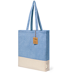 Shopper personalizzata in cotone riciclato 120 gr/m2 cm 38x42x8 KAUNA