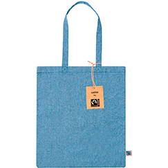 Shopper personalizzata in cotone riciclato 120 gr/m2 cm 38x42 LAZAR FAIRTRADE