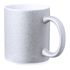 Tazza in ceramica effetto glitter trattata per sublimazione da 350 ml ROBLEDA