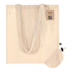 Borsa personalizzata pieghevole, 38x42 cm, in cotone 120 gr/m2, KIERAN FAIRTRADE