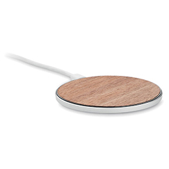 Caricatore wireless personalizzato, con superficie legno, NEUZ