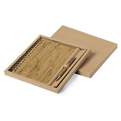 Set regalo quaderno e penna PARURE BAMBOO